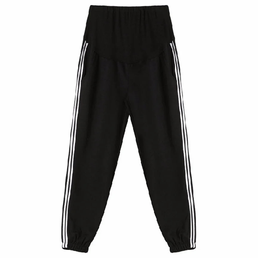 plus size 2XL Maternity loose Pants For Pregnant Women Casual Clothes Pregnancy Trousers Ankle Pants Black Pocket Clothing