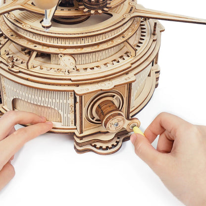 Robotime Rokr DIY Assemble Toys ST001 Mechanical Orrery Model Kit 3D Wooden Puzzles for Dropshipping