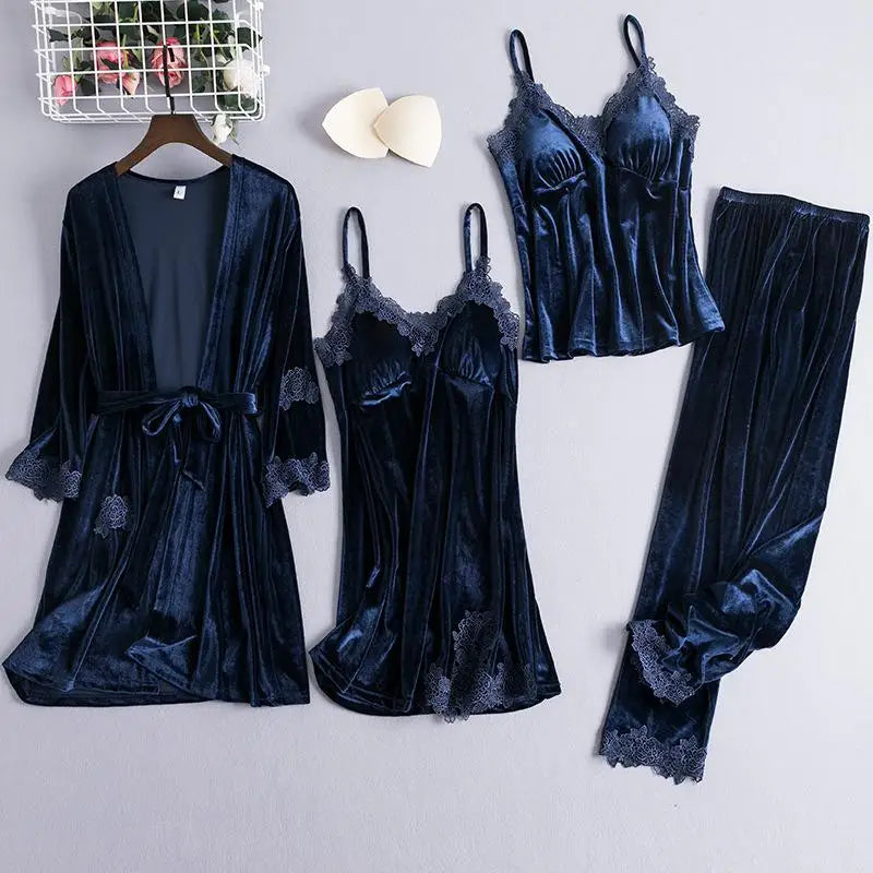 Chinese Style Female Velour Robe Gown Classic Burgundy Sleepwear Nighty Set Lace Patchwork Nightwear Bathrobe Sexy Negligee