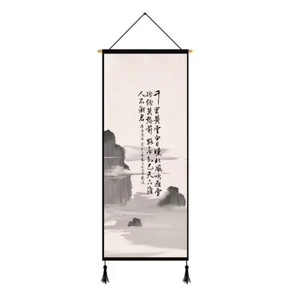 Chinese Landscape Decorative Painting Living Room Tapestry Wall Art Home Decor Canvas Poster Background Scroll Wall Paintings