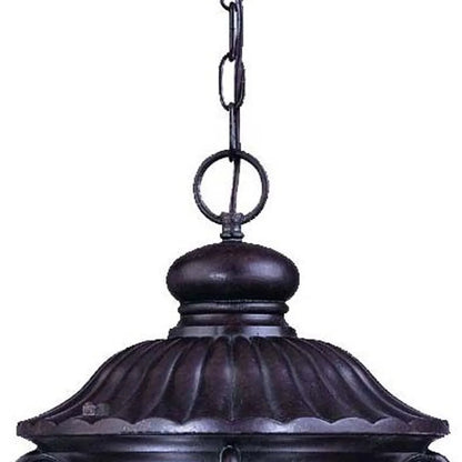 Naples 3-Light Marbleized Mahogany Hanging Ceiling Light by HMS