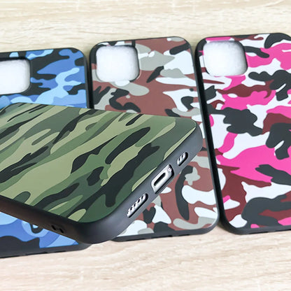 Luxury Green Camouflage TPU Mobile Phone Case for iPhone 13 PRO MAX Soft Matte Finish Shockproof PC Material Packaged