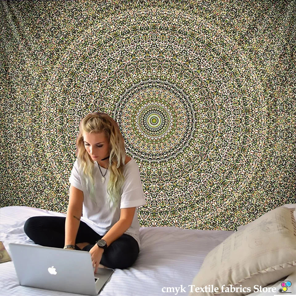 Mandala Tapestry Beach Yoga Mat Bedspread Table Cloth Hot New Decorative Wall Hanging Bohemia Indian Hippie Home 210x148cm