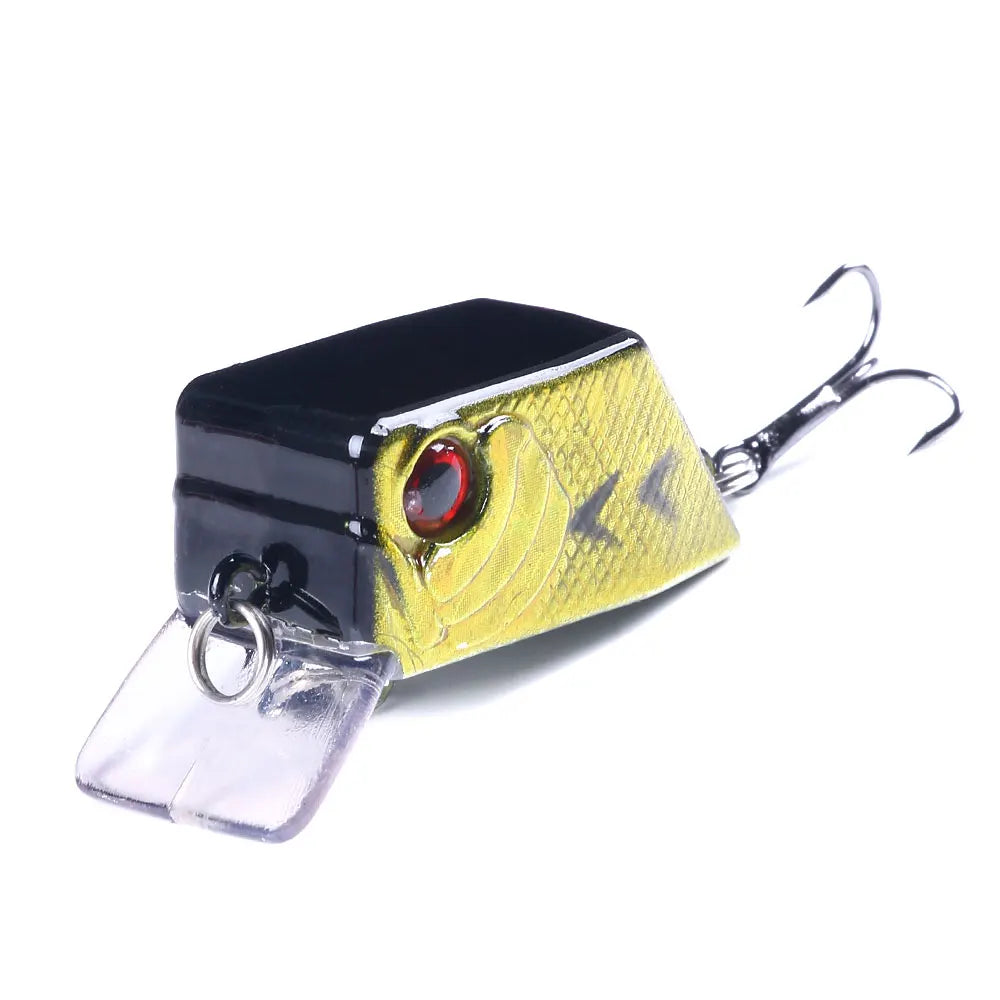 Hengjia 4.5cm 7g Square Crankbait Fishing Wobbler Diving Swimming Bait for Bass Pike Artificial Fishing Tackle