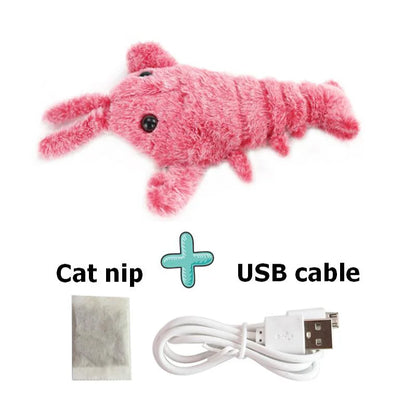 Pet Cat Toy Shrimp Moving Simulation Lobster Dancing Plush Toys For Pet Dog Cats Stuffed Animal Interactive Toy