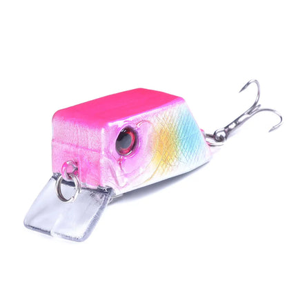 Hengjia 4.5cm 7g Square Crankbait Fishing Wobbler Diving Swimming Bait for Bass Pike Artificial Fishing Tackle
