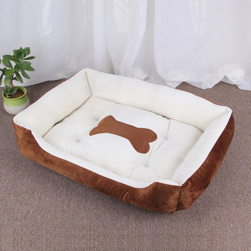 Non-slip Pet Bone Bed for Small Medium Large Dogs Winter Warm Puppy Big Dog Cushion Bulldog Cat mascotas Beds legowisko dla psa