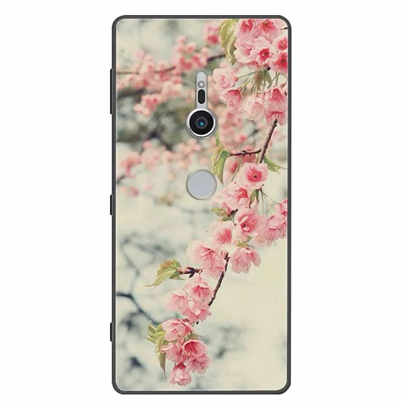 Case For Sony Xperia XZ1 XZ2 XZ3 Cover Silicone Painted Soft Phone Back Cases for Sony XZ2 Compact Premium Protective Funda Capa
