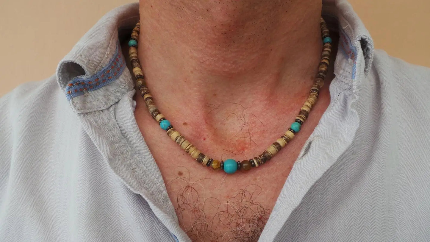 Mens Beaded necklace Necklace African Necklace Surfer necklace Mens necklace