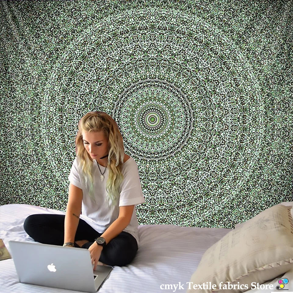 Mandala Tapestry Beach Yoga Mat Bedspread Table Cloth Hot New Decorative Wall Hanging Bohemia Indian Hippie Home 210x148cm