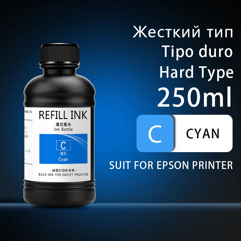 250ml UV Curing Ink For Epson XP600 TX800 XP-600 TX-800 L800 L805 L1800 R290 R300 1390 1400 1410 1430 DX5 DX7 DX10 UV Printer