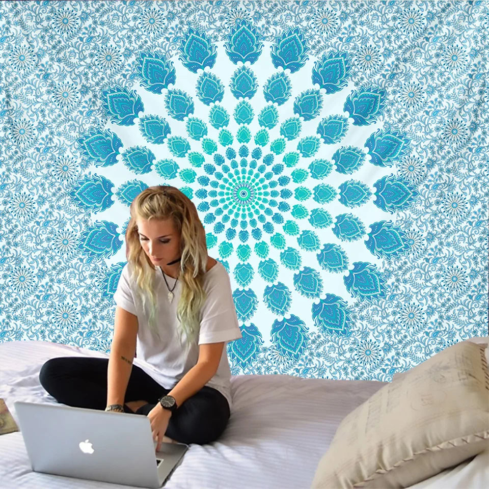 Mandala Tapestry Beach Yoga Mat Bedspread Table Cloth Hot New Decorative Wall Hanging Bohemia Indian Hippie Home 210x148cm