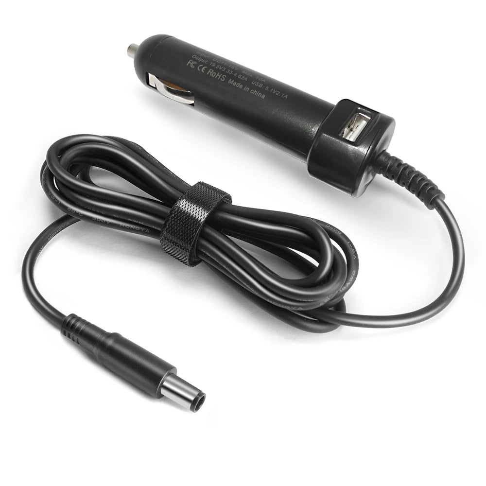 19.5V 3.34A 4.64A 7.4*5.0mm 90W Car Laptop Charger Dc Power Adapter for Dell Latitude E5270 E5450 E5470 E5570 E7270 E7450 E7470