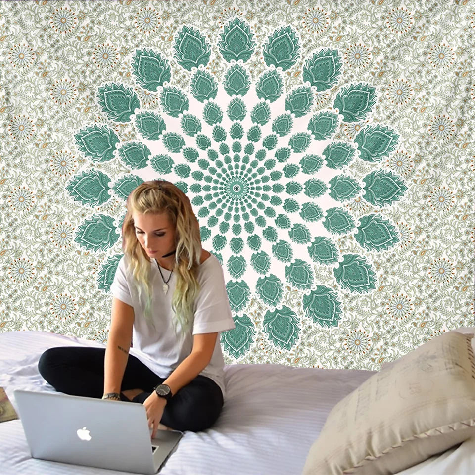 Mandala Tapestry Beach Yoga Mat Bedspread Table Cloth Hot New Decorative Wall Hanging Bohemia Indian Hippie Home 210x148cm