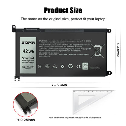 42Wh WDX0R Laptop Battery for Dell Inspiron 13 5000 5368 5378 7368 7378 14 7000 7460 15 5565 5578 7560 7569 7570 7579 17 5767