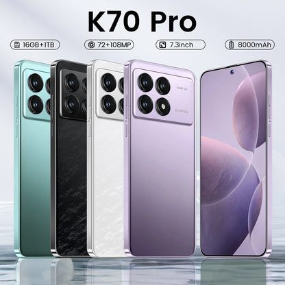K70 Redmi 5G Jio Phone 3 Mobile 1500 4 Sim 16gb+512GB Mobile Phone Screen Smartphone