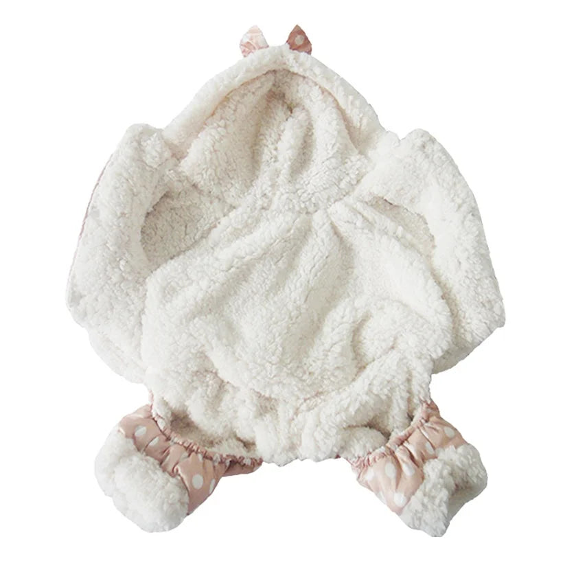 Dot Pattern Pet Dog Clothes Winter Warm Dog Windproof Coat Thickness Pet Clothing Costume Jumpsuit Hoodies Jacket Pet Supplies