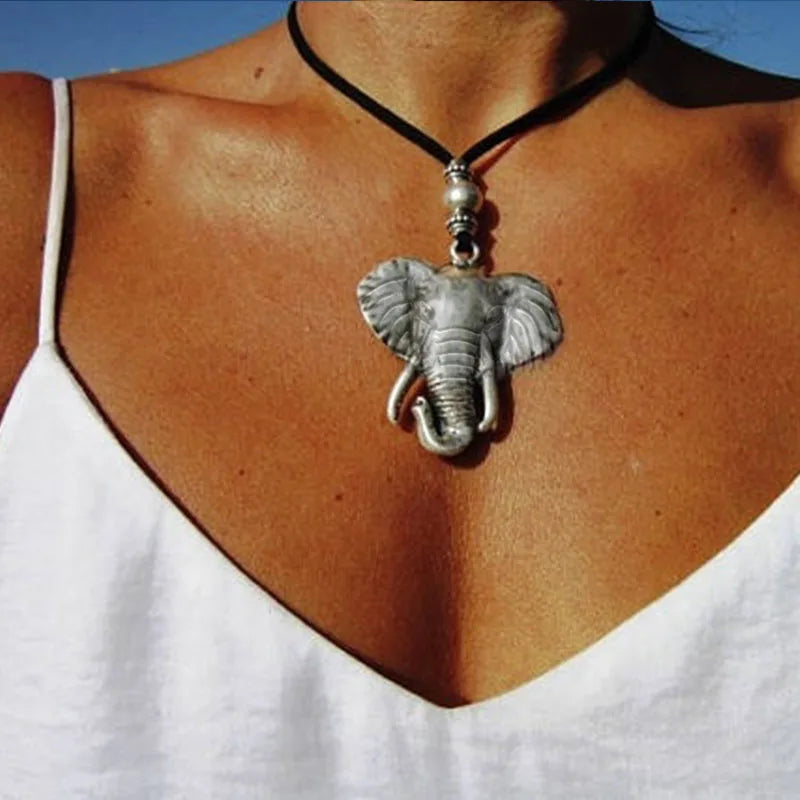 Boho Necklace Leather Cord Necklace Long Necklace Boho