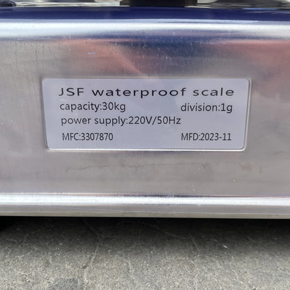 JSF Series 30kg Kitchen Waterproof Stainless Steel Table Top Electronic Scale Price Computing Bench Scale