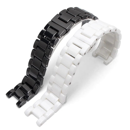 BRETA concave ceramic strap 20*11 18*10 16*9mm watch band  bracelet for gucci omega GC Guess Dior  Pasha