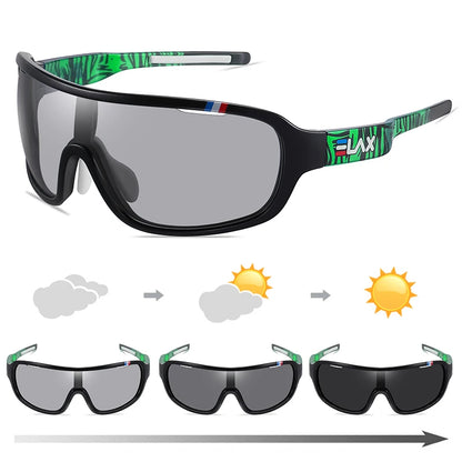 ELAX BRAND Polarized Photochromic UV400 Outdoor Road Cycling Eyewear Sports Cycling Sunglasses Men Women Bike Bicycle Glasses