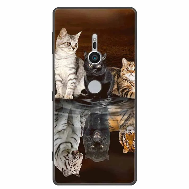 Case For Sony Xperia XZ1 XZ2 XZ3 Cover Silicone Painted Soft Phone Back Cases for Sony XZ2 Compact Premium Protective Funda Capa