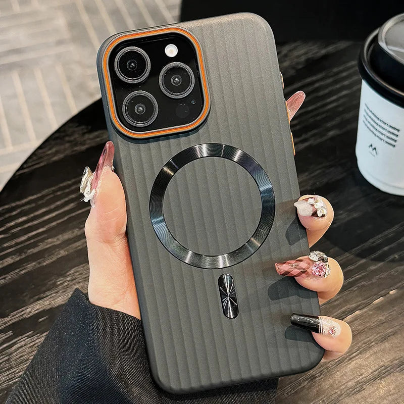 Japanese and Korean Anti-Slip Corrugated for 15promax Phone Case New Iphone14 Protective Case 13pro Max