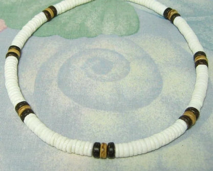 African Necklace Beaded necklace lava stone diffuser necklace Surfer necklace Mens coconut necklace