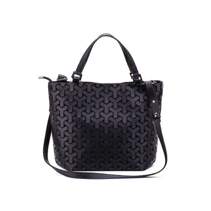 Luminous Reflective Bag Geometric Tote Folding Shoulder Bags for Women 2024 Plain Folding Handbags Sac a Main Female Bolsas