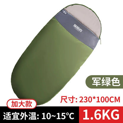 1-2 Person Adult Sleeping Bag Portable Outdoor Camping Travel Thick Watewrproof Warm Cotton Sleeping Bag Large Size Four Season