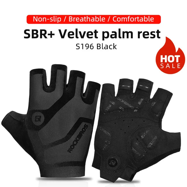 ROCKBROS Cycling  gloves Men Women Half Finger Gloves Breathable  Sports Gloves MTB Bike Bicycle Gloves
