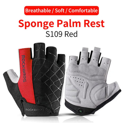 ROCKBROS Cycling  gloves Men Women Half Finger Gloves Breathable  Sports Gloves MTB Bike Bicycle Gloves