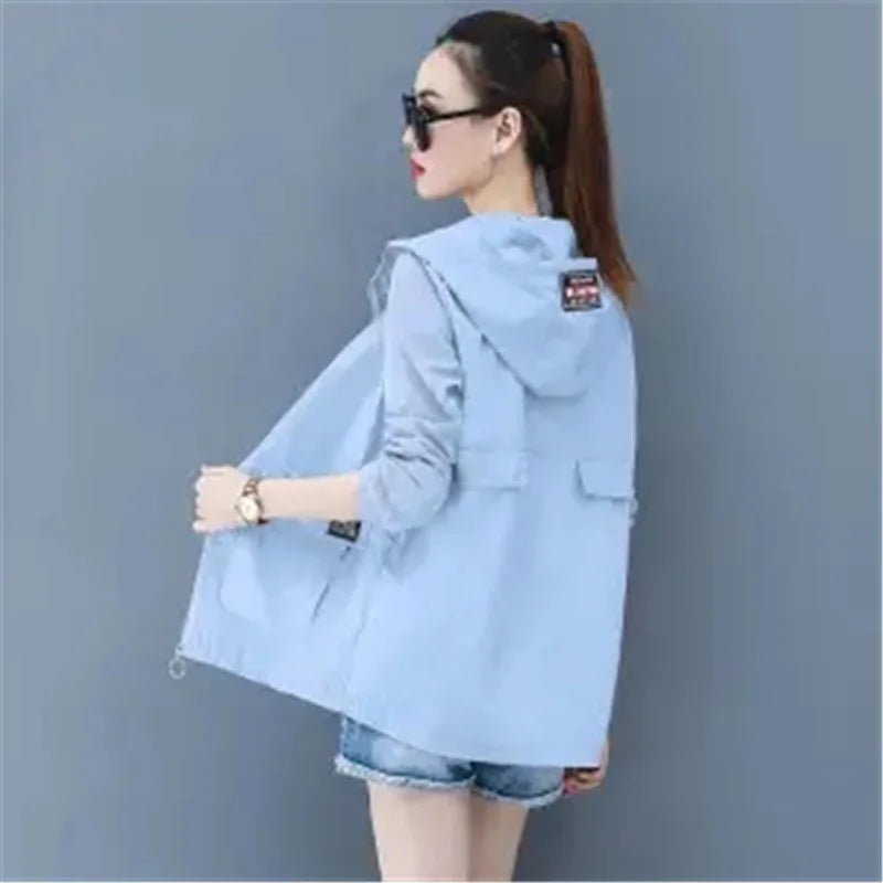 Loose Size 6XL Sun Protection Clothing Women's 2024 Summer Korean Anti-Purple Line Ultra Thin breathable Jacket Mother Top
