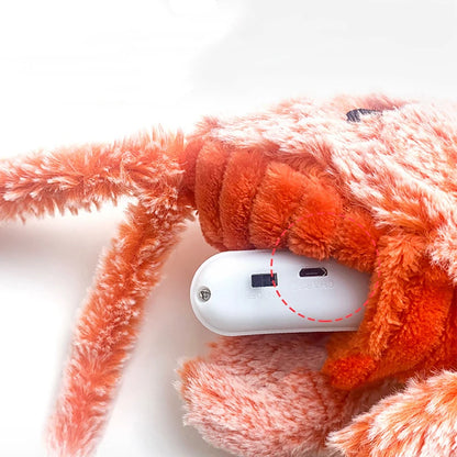 Pet Cat Toy Shrimp Moving Simulation Lobster Dancing Plush Toys For Pet Dog Cats Stuffed Animal Interactive Toy