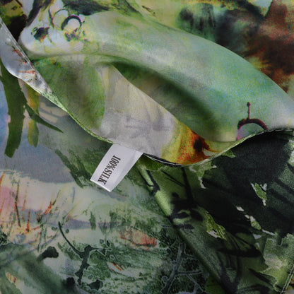 [BYSIFA]  Green Blue Ladies Satin Long Silk Scarf Shawl New Fashion Brand Scarves Printed Spring Fall Female Head Scarf 160*70cm