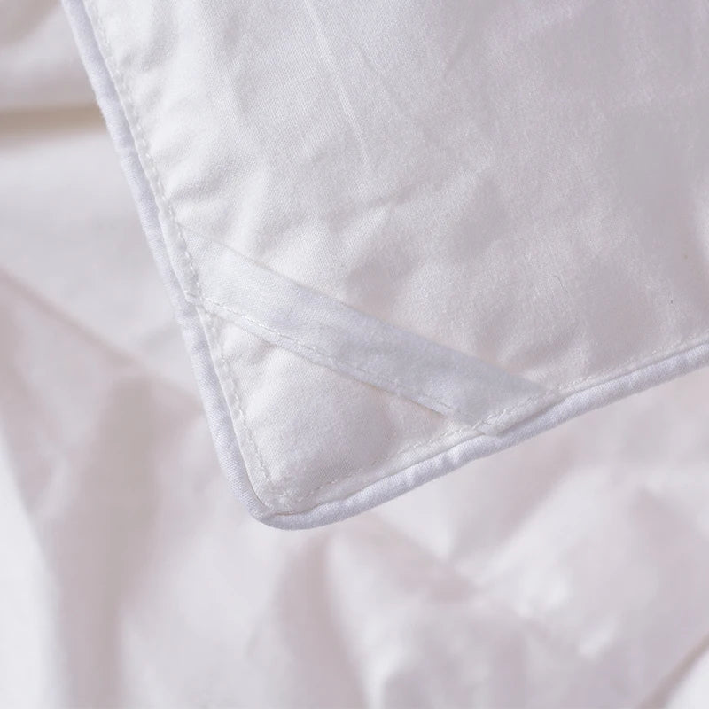 Comforter Bedding White Gray High End Natural Goose Down Alternative Quilted Comforter Duvet Insert Breathable Full/Queen size