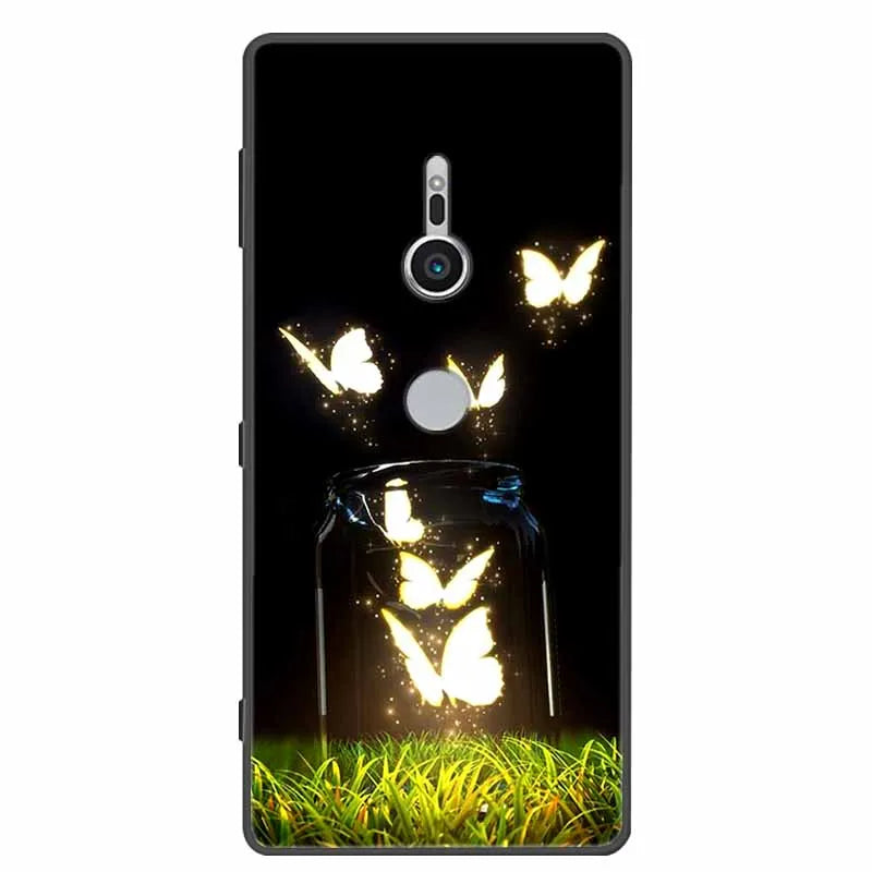 Case For Sony Xperia XZ1 XZ2 XZ3 Cover Silicone Painted Soft Phone Back Cases for Sony XZ2 Compact Premium Protective Funda Capa