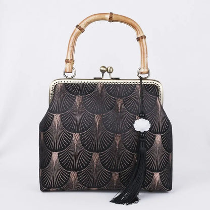 Wood Hand lock Shell Bags Vintage Designer Bag Women Shoulder Crossbody Bag Chain Tote Women's Handbags Purses