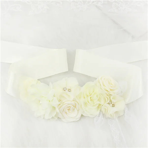 Wedding Accessories Bridal Wedding Belts Bridesmaid Sash Floral Belt Satin Flower Sash Woman Girl Sash Belt Wedding Sashes belt