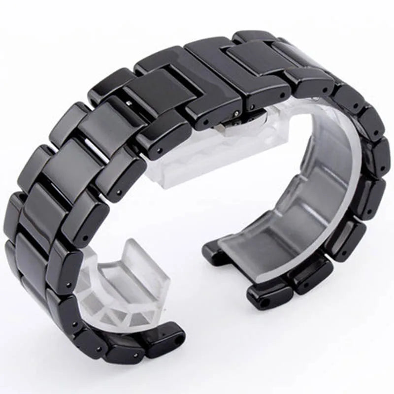 BRETA concave ceramic strap 20*11 18*10 16*9mm watch band  bracelet for gucci omega GC Guess Dior  Pasha