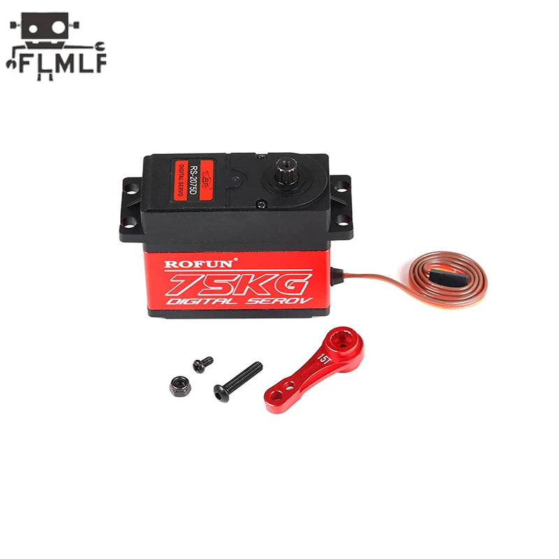 Rc Car 75KG Metal Gear Steering Servo (15T/17T Double-sided CNC Metal Servo Arm) Fit 1/5 Hpi Rofun Km Baja Losi 5ive-T DBXL FG