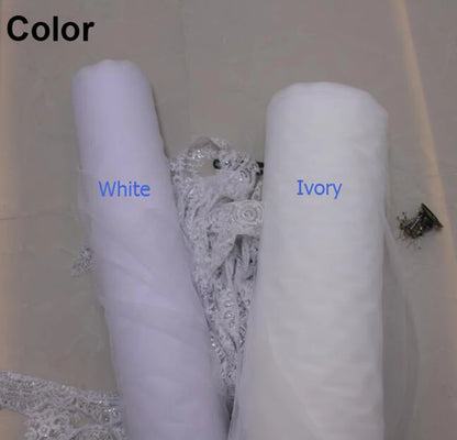 No Comb Mantilla Veil Lace Short Wedding Veil Elegant Customized One Layer Bridal Veil WITHOUT Comb Voile Mariage Accessories