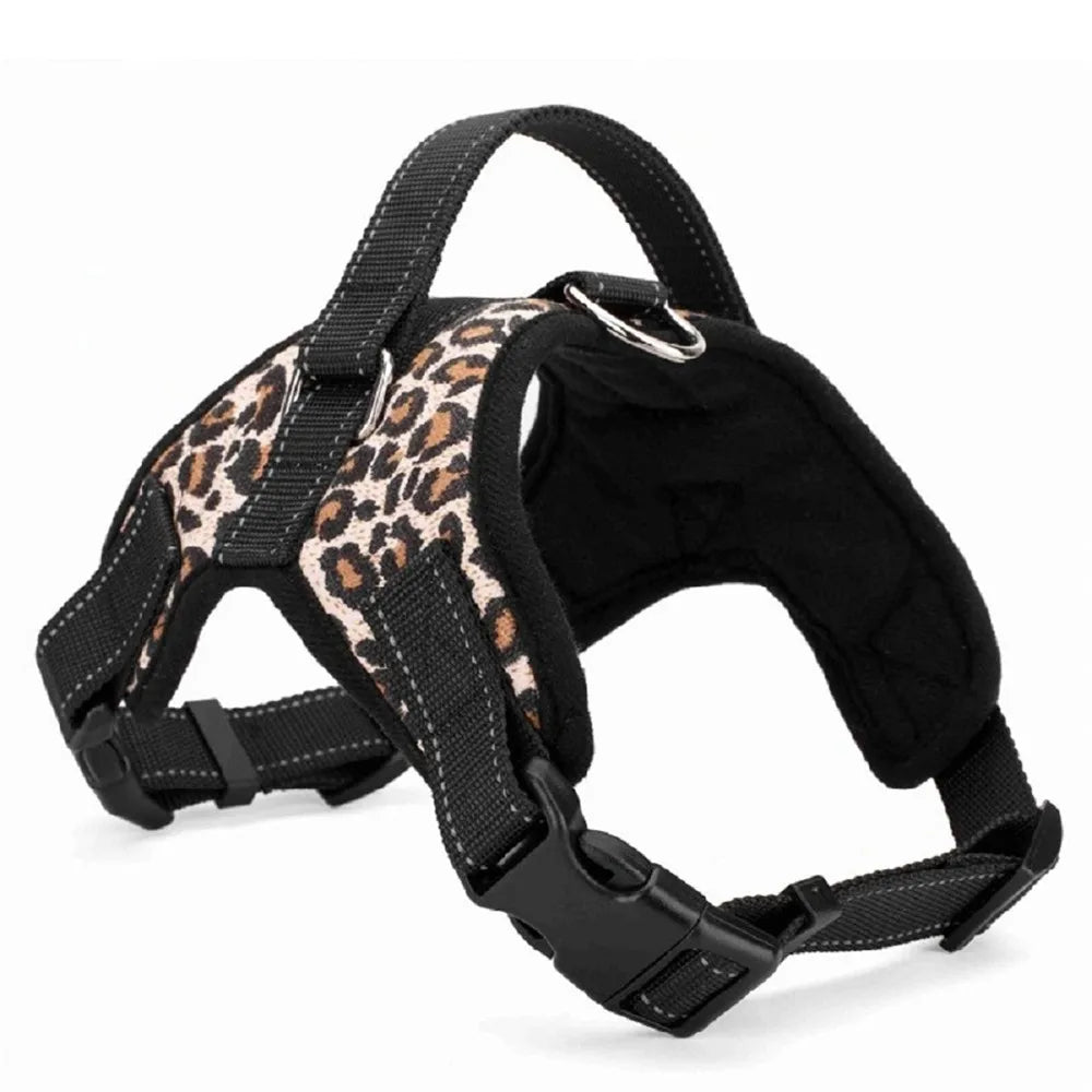 Adjustable Dog Harness Nylon Durable, Padded Reflective Threads Chest Strap for Large Medium Small Dogs, Husky Vest Pet Supplies