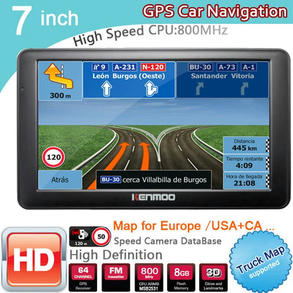7 Inch HD GPS Portable Navigation 2026 Maps for Europe Russia Car TRUCK CAMPING Caravan Navigator Sat Nav Free Lifetime Updates