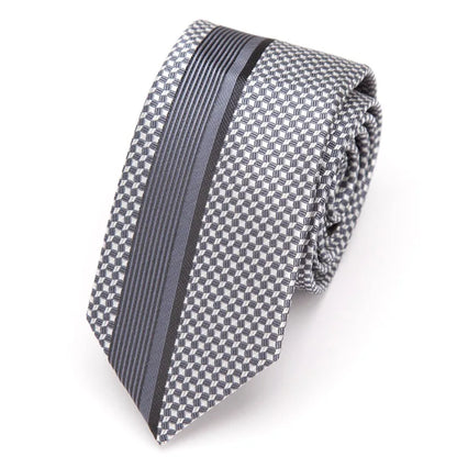 Mens Ties Luxurious Slim Necktie Stripe Tie for Men Business Wedding Jacquard Tie Male Dress Shirt Fashion Bowtie Gift Gravata