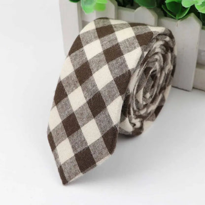 Fashion Tie Classic Men's Plaid Necktie Casual Tartan Suit Bowknots Ties Male Cotton Skinny Slim Ties Colourful Cravat