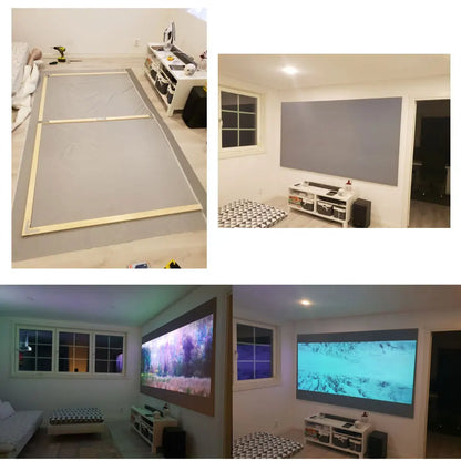 Salange Projector Screen,60 100 120 Inch Reflective Fabric Cloth Projection Screen For YG300 Projetor XGIMI DLP LED Home Theater