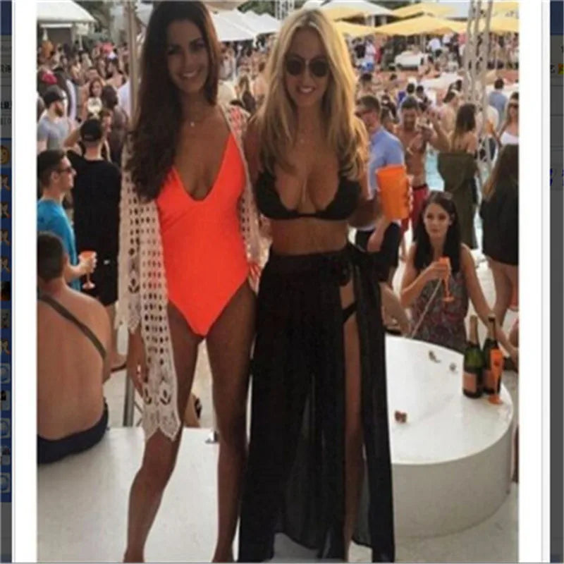 Sexy Beach Skirts Women Beach Dress Sarong Bikini 2024 Beach Cover Up Wrap Skirts Lady Towel Open-Back Swimwear Cover Ups