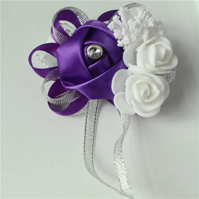 Lovegrace Wrist Corsages Bracelet Rose Artificial Flowers on the Wrist Bridesmaids Bracelet Marriage Bridal Hand Flower Wedding