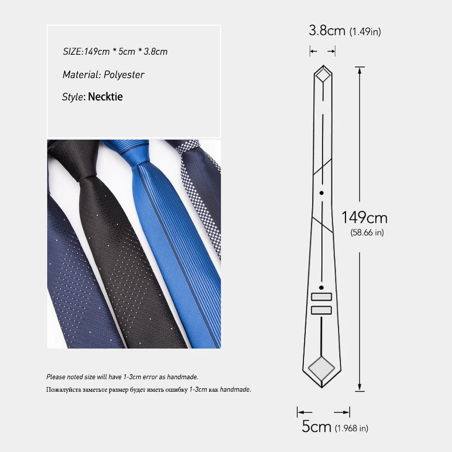 Mens Ties Luxurious Slim Necktie Stripe Tie for Men Business Wedding Jacquard Tie Male Dress Shirt Fashion Bowtie Gift Gravata